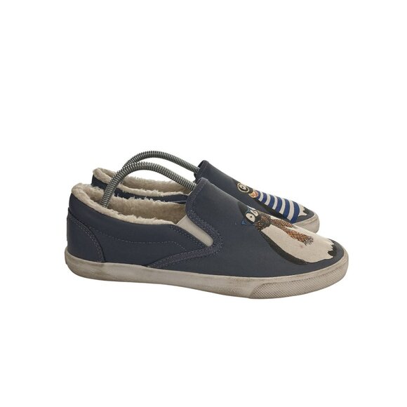 BucketFeet Hipster Penguin Womens Size 8.5 blue lined Slip-On Shoes - Picture 5 of 8